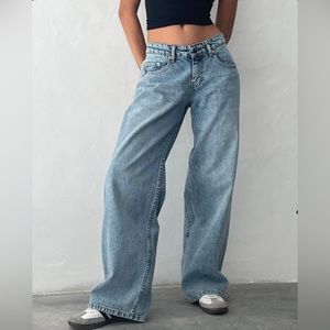 motel rocks vintage wash roomy wide leg jeans